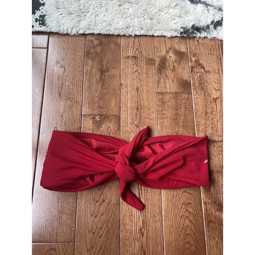 Norma Kamali Johnny D Swim Bandeau Bikini Top Red L Large - Picture 5 of 8